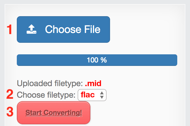 How to convert MID files online to FLAC